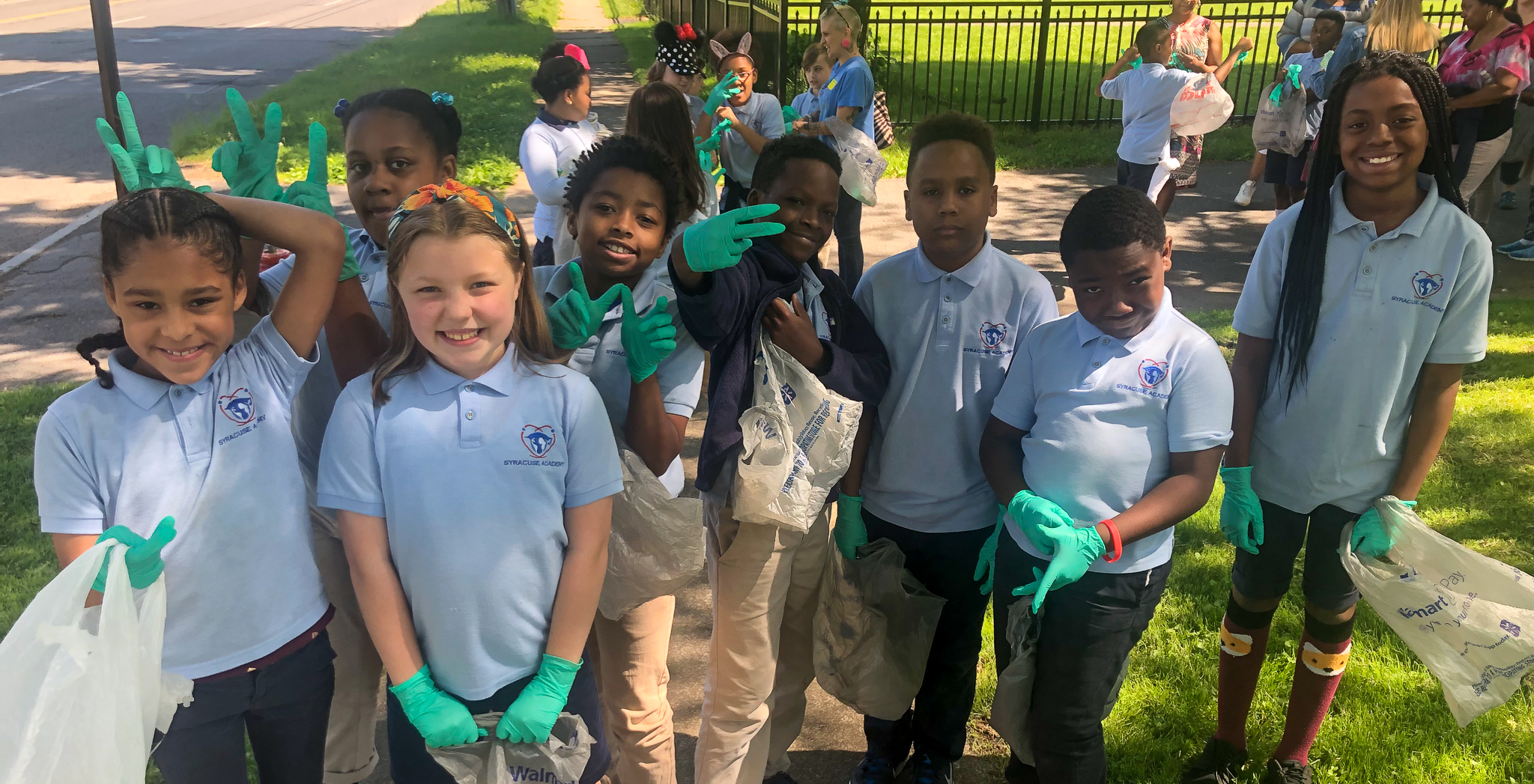 Atoms make a positive impact on our community by volunteering to pick up litter while en route to their field trip to Webster Duck Pond