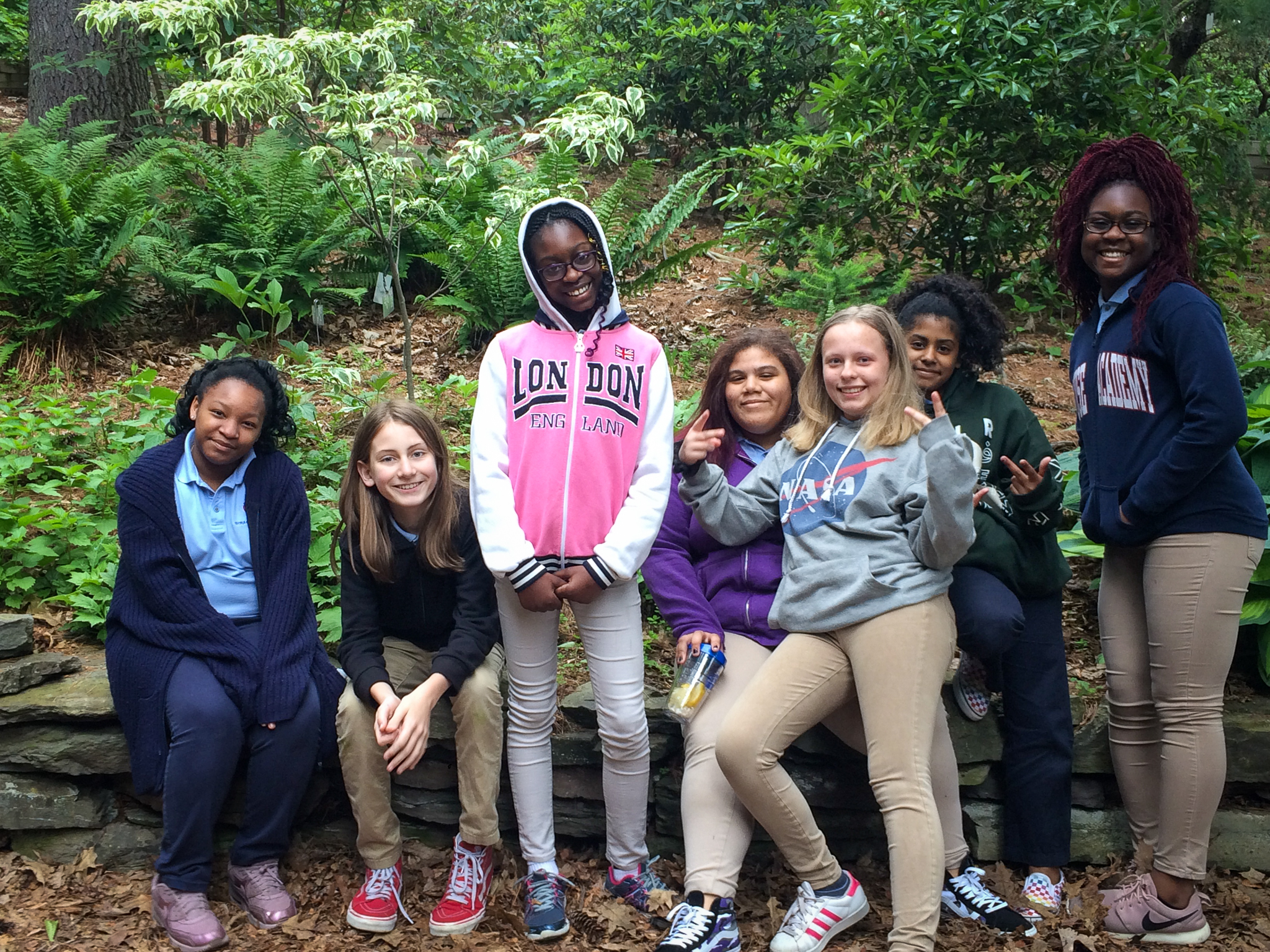 SASCS middle school STEM club visit Cornell Botanic Gardens