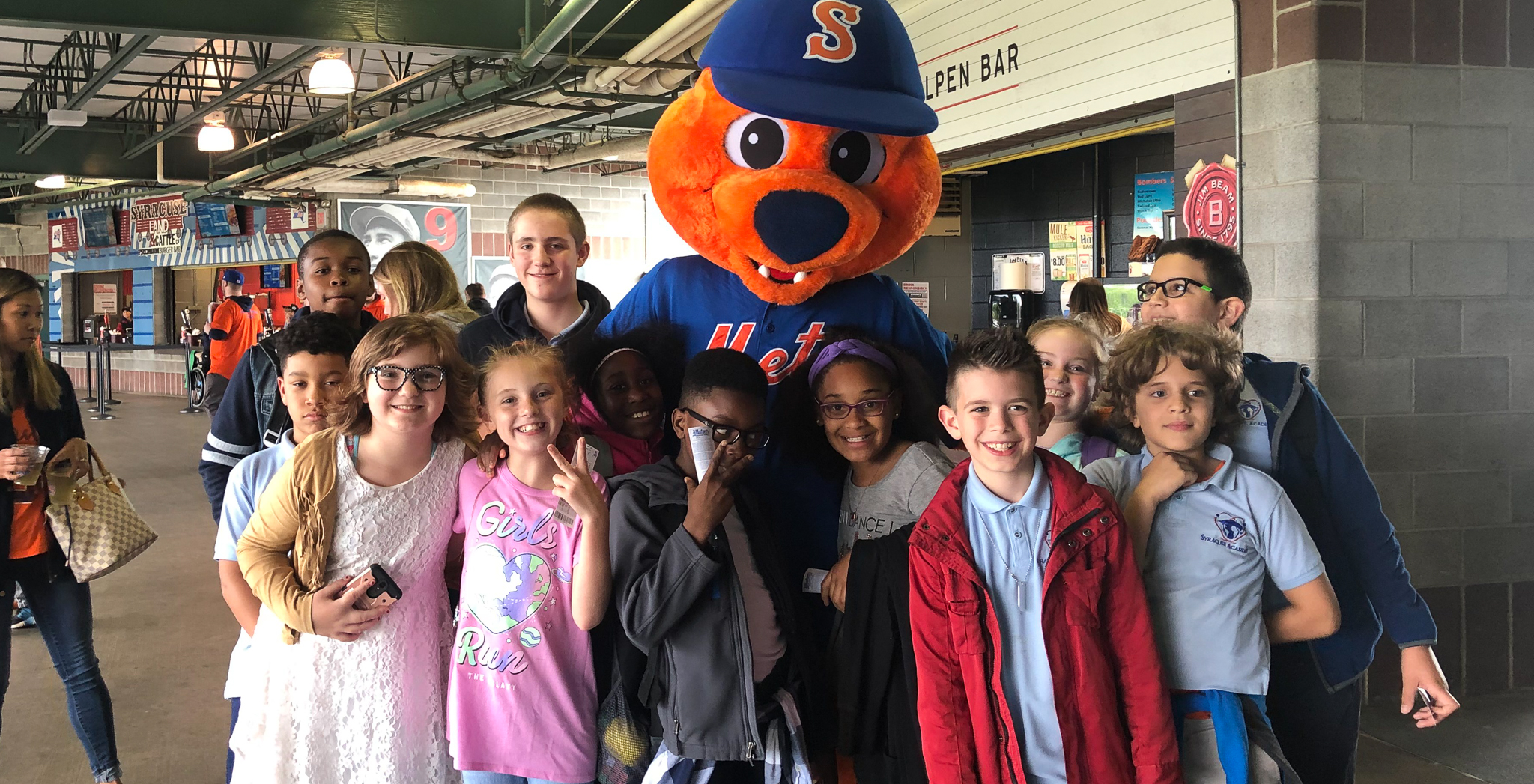 Atoms enjoy a night out at NBT Bank Stadium, the home of the Syracuse Mets