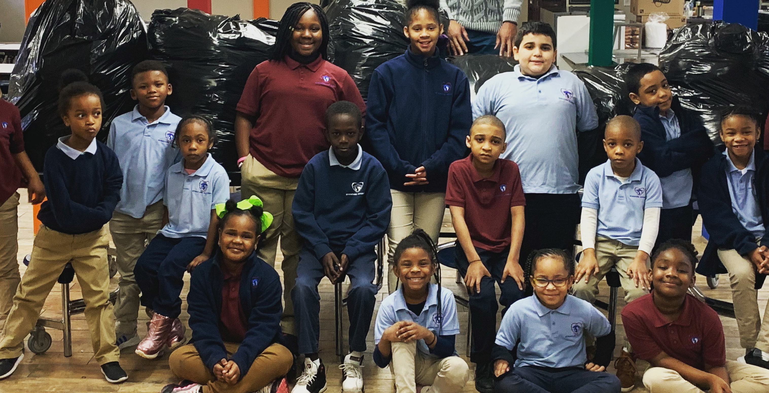 Syracuse Academy of Science Elementary School Students Donate Gently Used Coats to the Rescue Mission