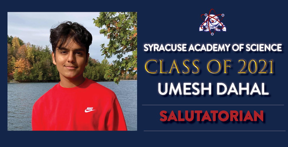 Syracuse Academy of Science high school student Umesh Dahal is the Salutatorian in his graduating class of 2021.