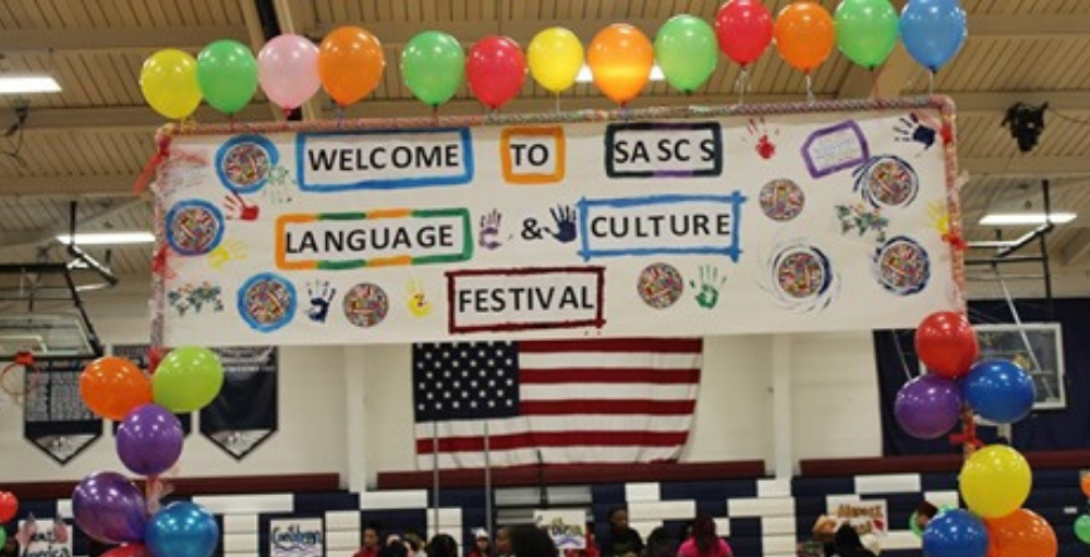 Syracuse Academy of Science high school students, teachers, faculty and staff celebrate the cultural diversity of its school and community on World Culture Day.