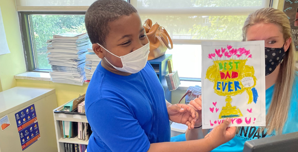 A Syracuse Academy of Science elementary school student shares a craft made for the distinguished men in his life, in honor of Father’s Day weekend.