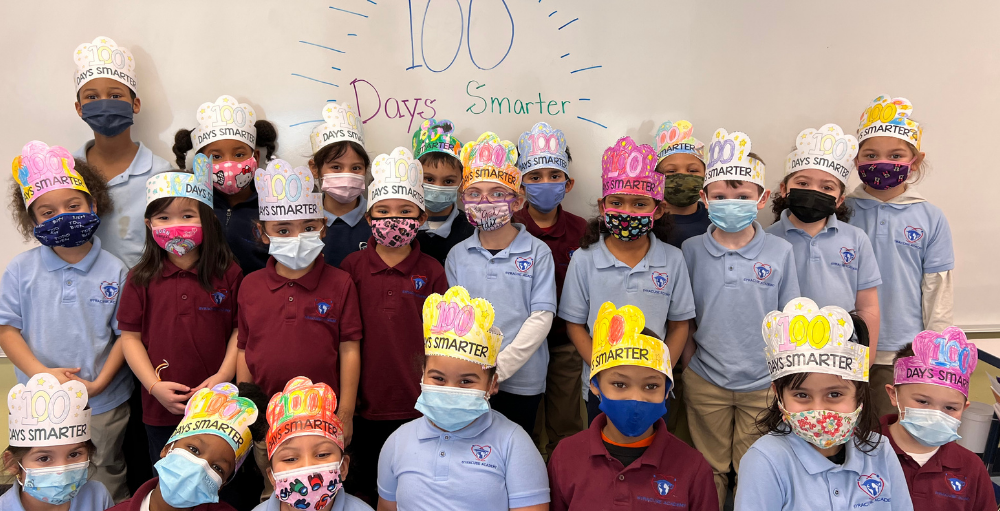 Syracuse Academy of Science elementary school celebrates the 100th Day of School by having its students share 100 reasons why they love SAS.