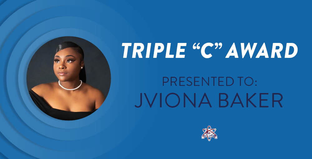 Syracuse Academy of Science high school student, Jviona Baker, received the Triple ‘C’ Award in recognition for her courage, commitment and character. The Triple ‘C’ Award is presented by the New York State Attorney General, Letitia James.