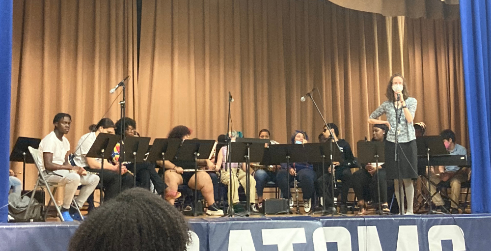 Syracuse Academy of Science high school hosted its annual Spring Concert and Art Show which included a collaborative performance of the band and choir.