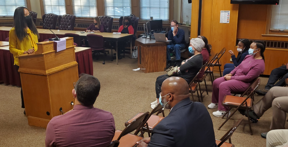 A public hearing was held on October 7th where members of the community spoke in favor of Syracuse Academy of Science Charter Schools to renew its charter school contract.