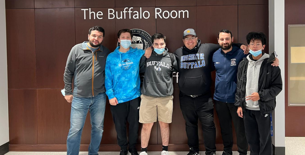Syracuse Academy of Science high school students visited the University at Buffalo and met up with SANY Alumni who shared their college experience.