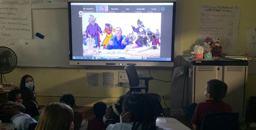 Syracuse Academy of Science 4th grade class virtually visited the Iroquois Museum which was presented by the Albany Public Library to learn about the Iroquois nations.