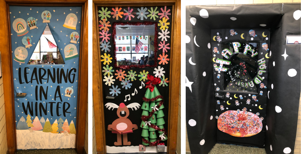 Syracuse Academy of Science elementary school held their annual Door Decorating contest where each classroom chose their own holiday theme and decorated their door.