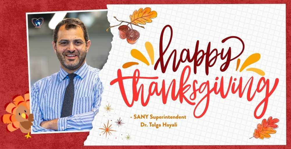 SANY Thanksgiving Break Message