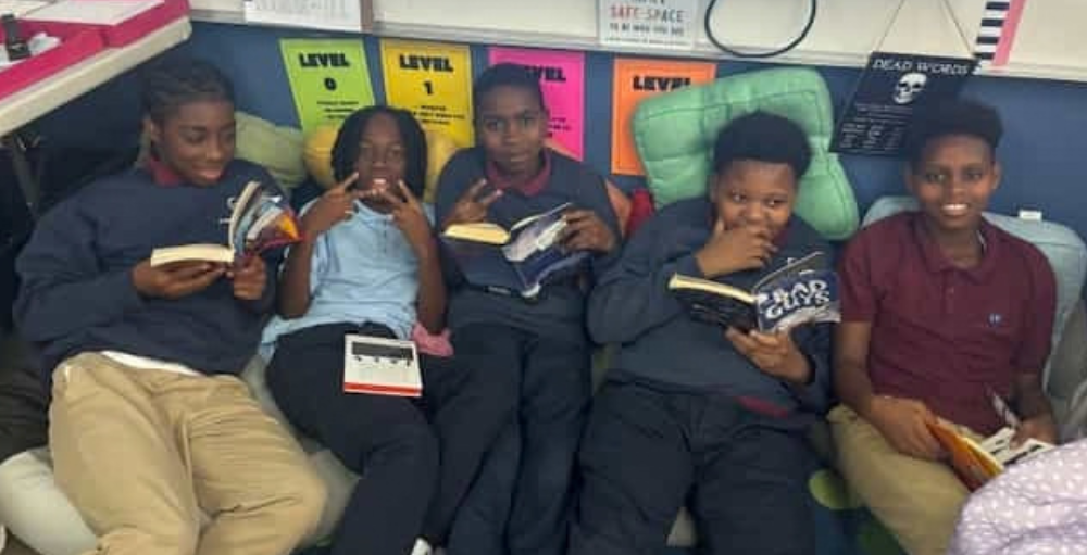 Students Find Their Voice Through Reading at SAS Middle School